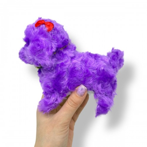 Собачка ходилка з бантом (ФИОЛЕТОВАЯ) (МІС)