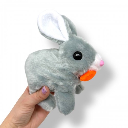 Заяц ходок с морковкой (Серый) (МІС)
