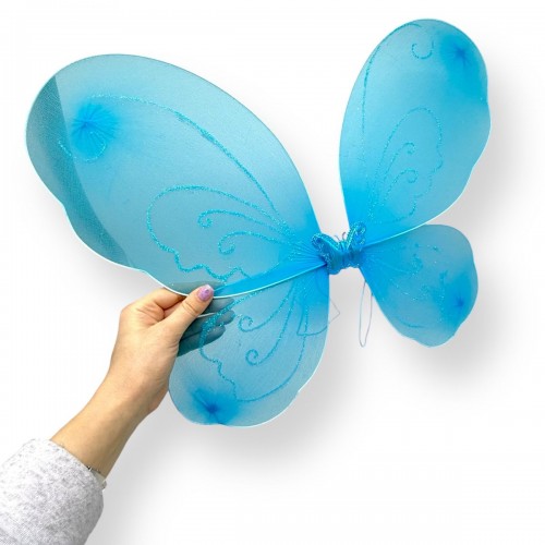 Крылья бабочки с обручем, палочка (ГОЛУБОЙ) (МІС)