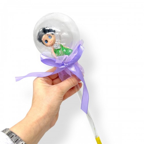 Светящаяся палочка с куклой (фиолетовая) (МІС)