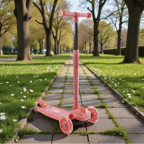 Самокат триколісний "Skyper" (12) колеса PVC зі світлом, кермо з`ємне (МІС)