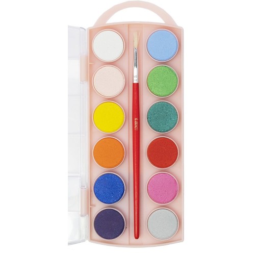 Краски акварельные пастельные цвета 12 цветов (школярик)