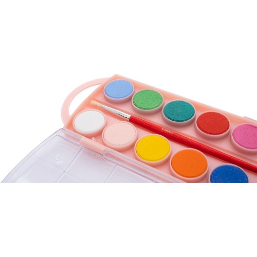 Краски акварельные пастельные цвета 12 цветов (школярик)