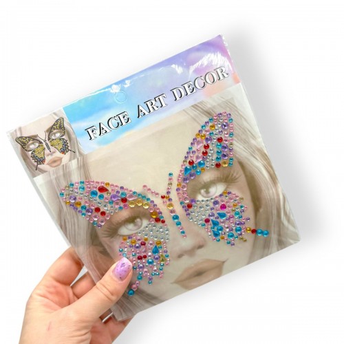 Наклейки-стразы для лица (золотистый) (МІС)