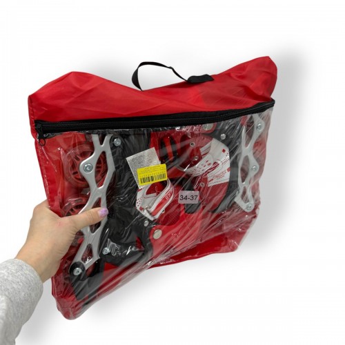 Ролики, колеса PVC размер M (34-37) в сумке (КРАСНЫЕ) (МІС)