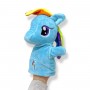 Мʼяка іграшка-рукавичка "Поні" (23см) (БЛАКИТНА) (kidstoys)
