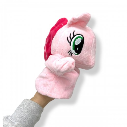 Мʼяка іграшка-рукавичка "Поні" (23см) (РОЖЕВА) (kidstoys)