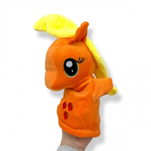 Мʼяка іграшка-рукавичка "Поні" (23см) (ПОМАРАНЧЕВА) (kidstoys)