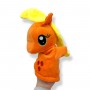 Мʼяка іграшка-рукавичка "Поні" (23см) (ПОМАРАНЧЕВА) (kidstoys)