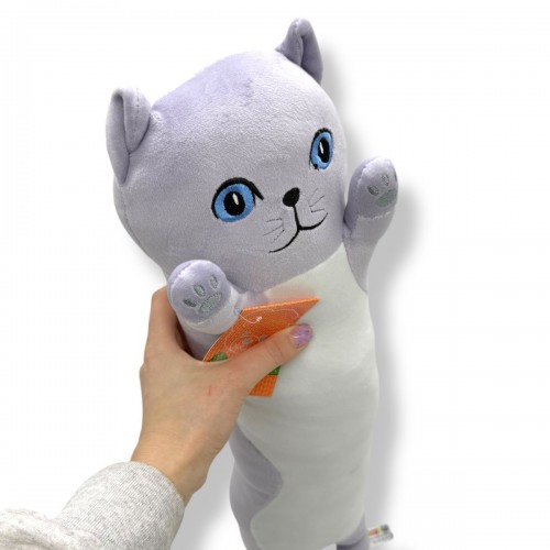 Мʼяка іграшка-обіймашка "Кіт Батон" (50 см) БУЗКОВИЙ (Копиця)