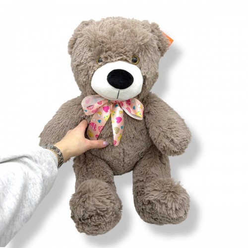 Мʼяка іграшка "Ведмедик Тедді" 60 см (СІРО-КОРИЧНЕВИЙ) (Копиця)
