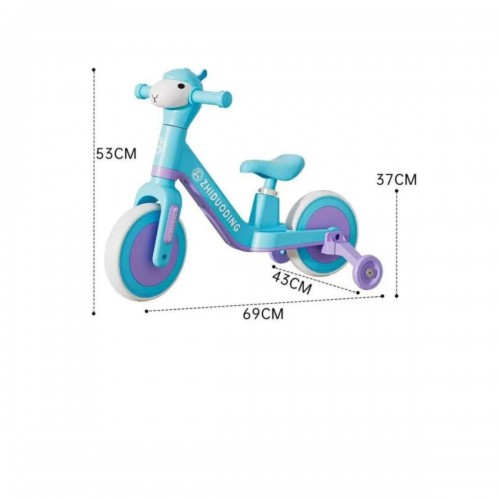 Велобіг арт. TR2601 (1шт) звук, світло, допоміжні колеса, мʼяке сидіння, блакитно-фіолетовий короб.67*24*21см (МІС)