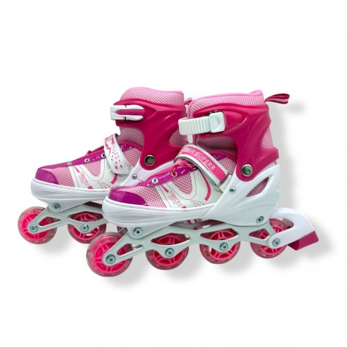 Ролики колеса PVC размер L (38-41) в сумке (Розовые) (МІС)