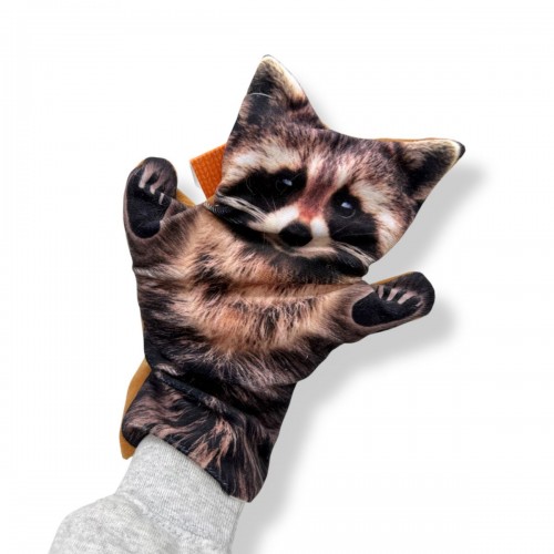 Мʼяка іграшка на руку, "Бі Ба Бо 7", Єнот (Копиця)