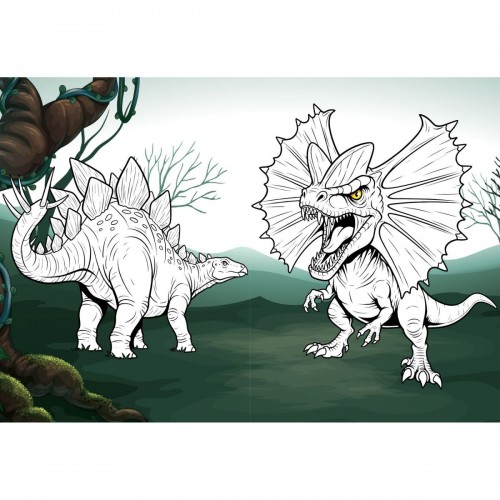 Розмальовка WB "Хижі динозаври" зі стікерами (Ідейка)