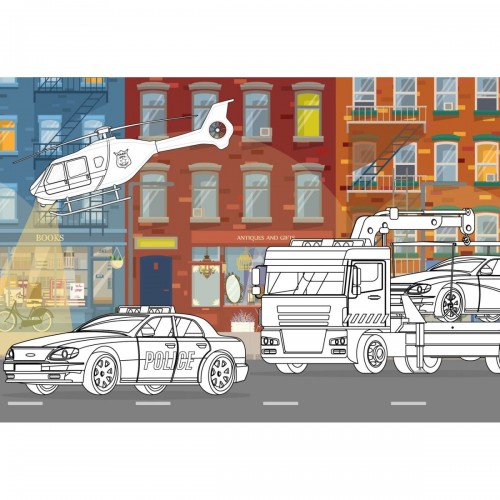 Розмальовка WB "Міський транспорт" зі стікерами (Ідейка)