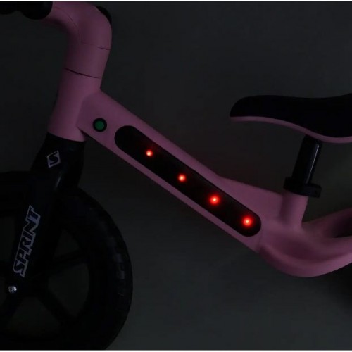 Велобіг (рама з нейлонового скловолокна, колеса EVA, світло, звук) рожевий у короб. 75*14*45 см (Країна іграшок)