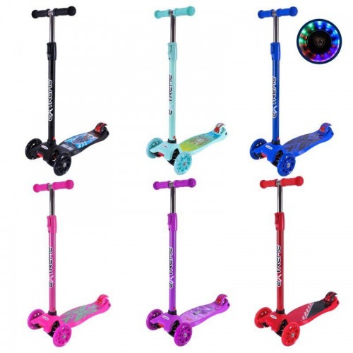 Самокат дитячий 4-х коліс. MAXI, колеса PU світяться (БІРЮЗОВИЙ) (MiC)