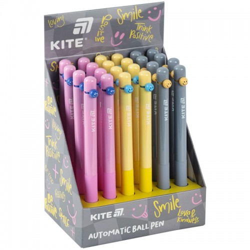 Ручка кулькова автоматична Smile, синя (Kite)