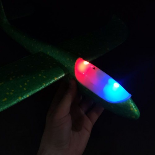 Планер, літак-запускалка, зі світлом, 47 см (СИНІЙ) (MiC)