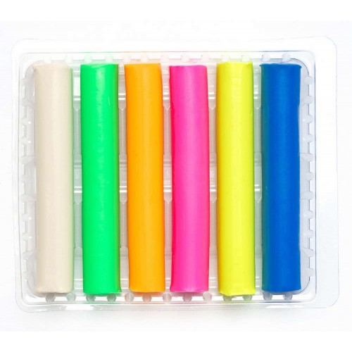 Пластилін флуоресцентний 6 кольорів (школярик)