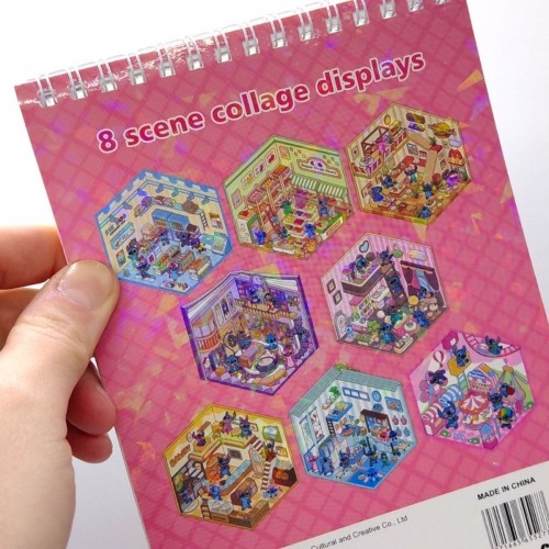 Roombook(Румбук) 8 локацій і наліпки до них "STITCH/Стіч" (ПОЛУНИЧНИЙ) (MiC)