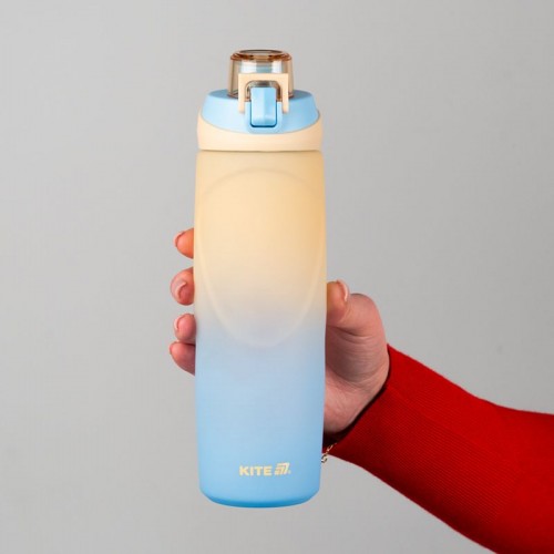 Бутылочка для воды 760 мл, бежево-синяя (Kite)