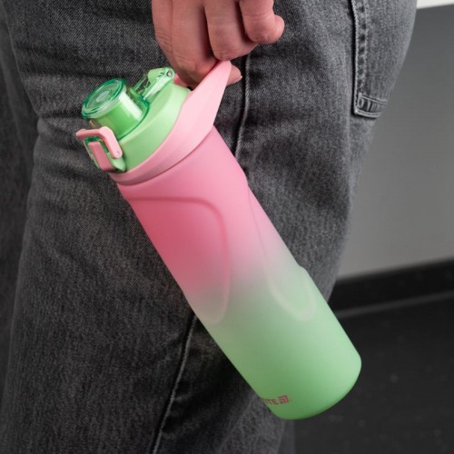 Пляшечка для води 760 мл, рожево-салатова (Kite)