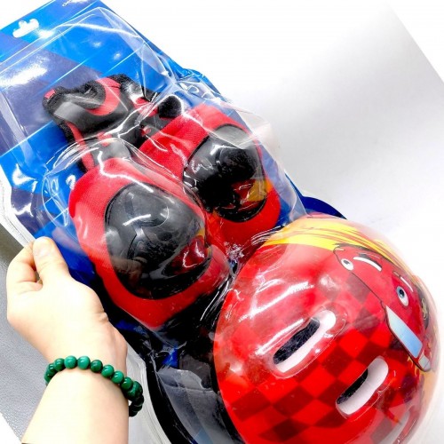 Набір захисного спорядження (шолом, наколінники, налокітники, захист долонь) "Людина-Павук" (СИНІЙ) (MiC)