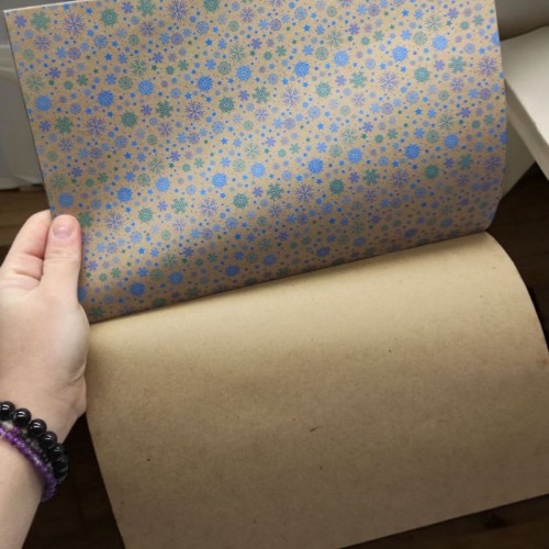 Набір кольорового паперу "Крафтові візерунки" РІЗДВЯНА СЕРІЯ (Апельсин)