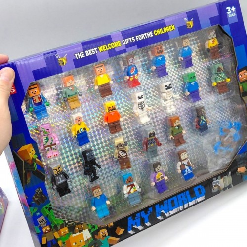 Фигурки с оружием "Майнкрафт" (24 шт. в коробке) (MiC)