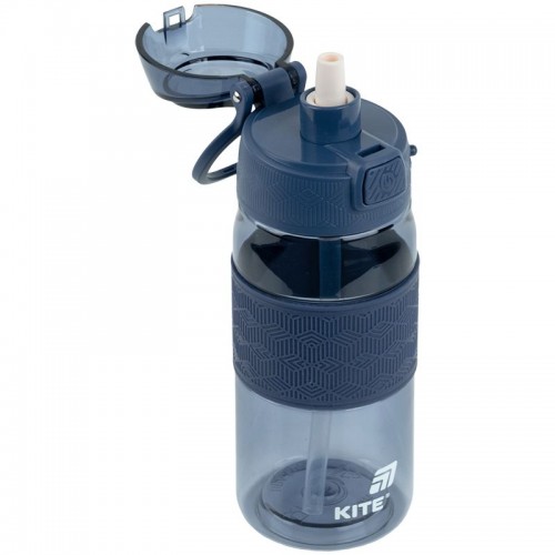 Пляшечка для води 600 мл, синя (Kite)