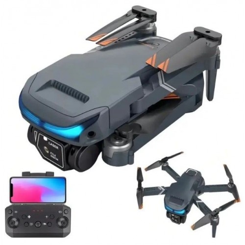 Квадрокоптер на радиоуправлении (headless mode, LED light, избегает помехи, обороты на 360, управление из приложения, Wi-fi камера, бесщеточный мотор, пульт управления 2.4G, футляр) (MiC)