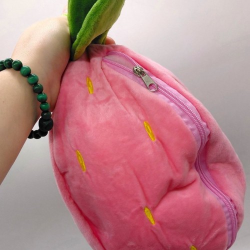 Мягкая игрушка-трансформер "Дышащий заяц" (Клубника) 35см (MiC)