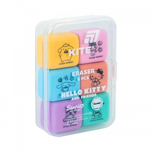 Набор ластиков в пластиковом боксе Hello Kitty and Friends, (Kite)