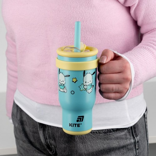 Термокружка з трубочкою, 530мл, PC (Kite)