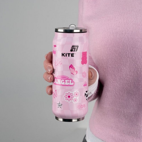 Термочашка з трубочкою, 500мл, Angel (Kite)