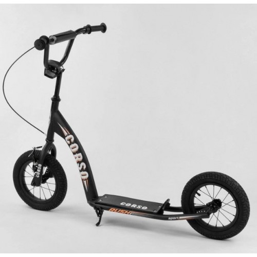 Самокат двохколісний "Corso" колеса надувні 12``, ручне переднє гальмо (Corso)