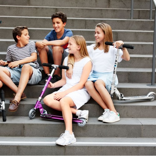 Самокат MICRO серии Sprite – Матовый серебристый (Micro)