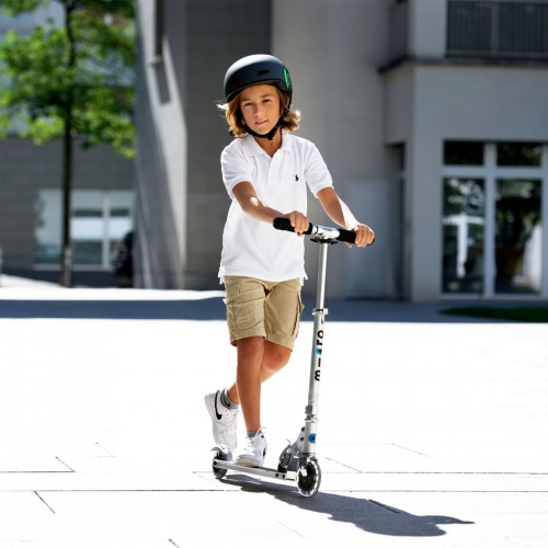 Самокат MICRO серії Sprite LED – Матовий сріблястий (Micro)