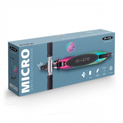 Самокат Micro серії Sprite LED – Неохром (Micro)
