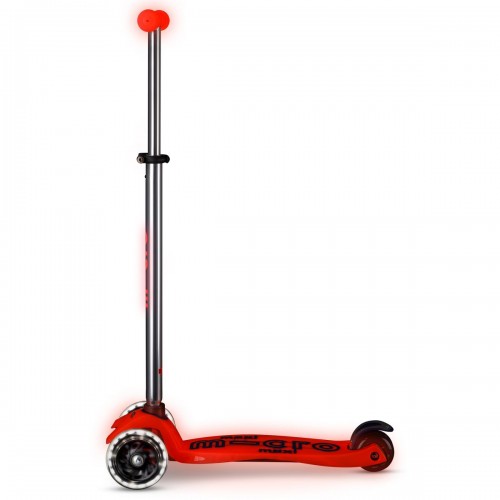 Самокат Micro серії Maxi Deluxe Glow LED – Червона аура (Micro)