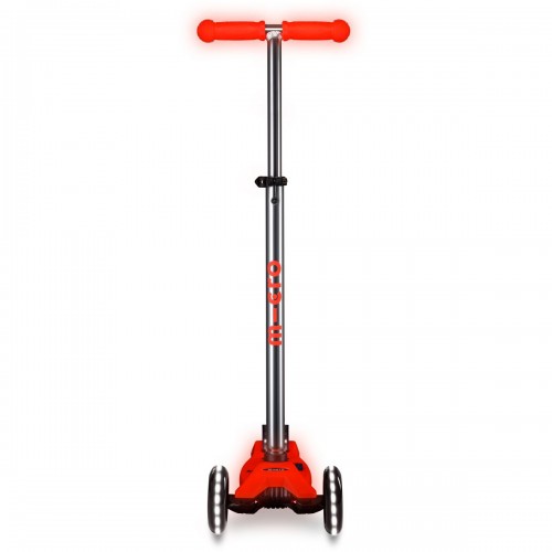 Самокат Micro серії Maxi Deluxe Glow LED – Червона аура (Micro)