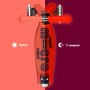 Самокат Micro серії Maxi Deluxe Glow LED – Червона аура (Micro)