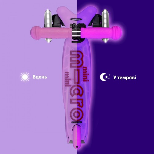 Самокат Micro серії Mini Deluxe Glow LED – Морозний рожевий (Micro)