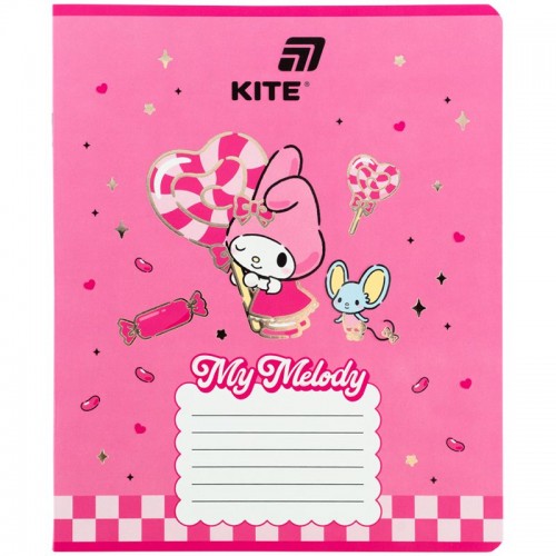 Тетрадь 18 л., лин., фольга + УФ лак, HK (Kite)