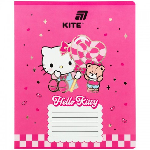 Тетрадь 18 л., лин., фольга + УФ лак, HK (Kite)