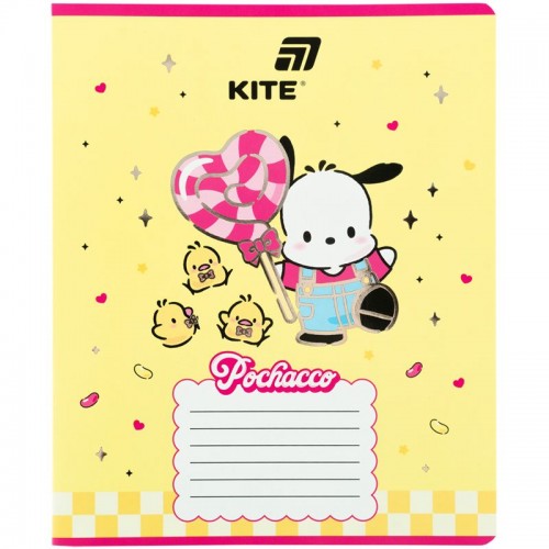 Тетрадь 18 л., лин., фольга + УФ лак, HK (Kite)