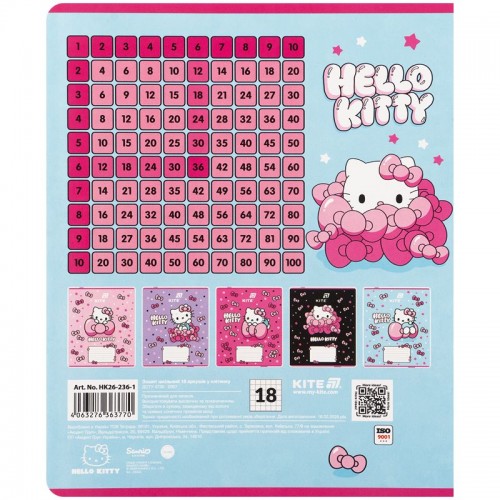 Тетрадь 18 л., кл., фольга + УФ лак, HK-1 (Kite)