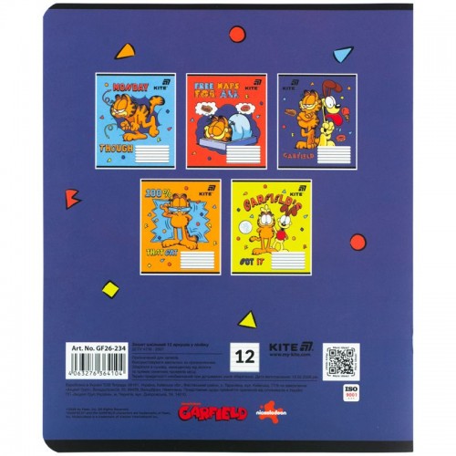 Зошит 12 арк., лін., софт тач + УФ лак, GF (Kite)